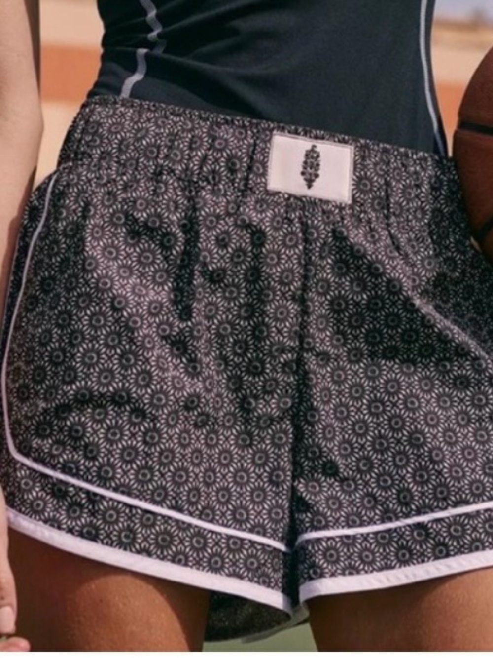 FP MOVEMENT BY FREE PEOPLE: “Varsity Blues”Printed Shorts.BlackGeo.NWOT